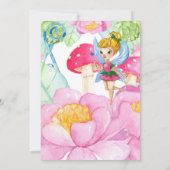 Aannodiging voor ingeroepen Garden Fairy Birthday Kaart (Achterkant)
