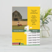 Aannodiging voor trekkende verjaardag:  Barn & Tra Kaart (Staand voorkant)