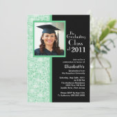 Aannodigingsfoto voor Classy Green en Black Afstud Kaart (Staand voorkant)