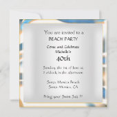 Aannodigingsvoorzitters van de Beach Birthday Part Kaart (Achterkant)