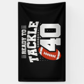 Aanpak 40e verjaardag 40 jaar Jubileum paar Spandoek (Verticaal)