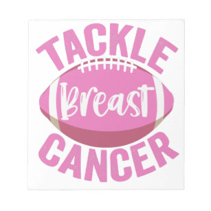 Aanpak borstkanker Funny Football Awareness Gift Notitieblok