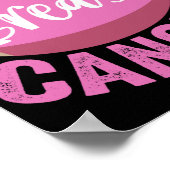 Aanpak borstkanker Funny Football Awareness Gift Poster (Hoek)