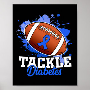 Aanpak Diabetische Blauwe Diabetes Type 1 Bewustma Poster