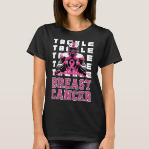 Aanpak Football Borstkanker Bewustmakingsroze ribb T-shirt