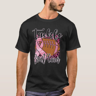 Aanpak Football roze lint borstkankerreclames T-shirt