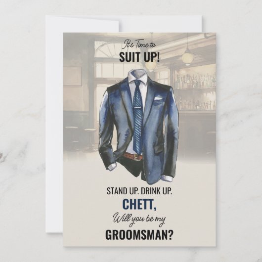 Aanpak Groomsman Voorstel Kaart aanvragen (Voorkant)