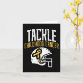 Aanpak kinderkanker Helmet Ribbon Awareness Su Kaart (Gele Bloem)