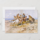 Aanpak van de Witte Mannen door C.M. Russell Bedankkaart (Voorkant)