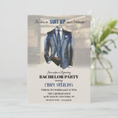 Aanpak vrijgezellenfeest uitnodiging (Staand voorkant)