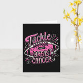 Aanpakken borstkanker Voetbal Roze Ribbon Awarenes Kaart (Gele Bloem)