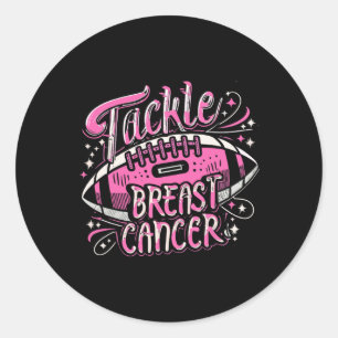 Aanpakken borstkanker Voetbal Roze Ribbon Awarenes Ronde Sticker