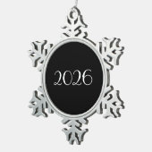 aanpasbaar 2026 tin sneeuwvlok ornament (Rechts)