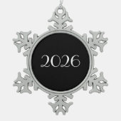 aanpasbaar 2026 tin sneeuwvlok ornament (Voorkant)