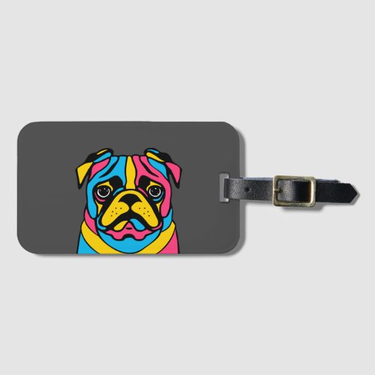 aanpasbaar 3-toonpug bagagelabel (Voorkant (horizontaal))