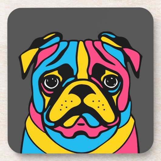 aanpasbaar 3-toonpug bier onderzetter (Voorkant)