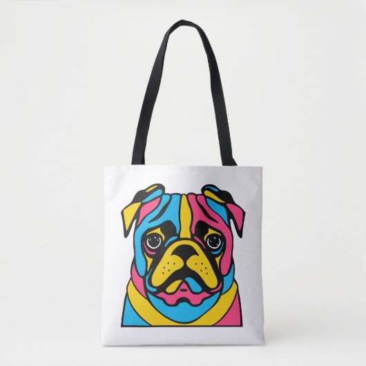 aanpasbaar 3-toonpug tote bag (Voorkant)