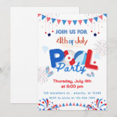 Aanpasbaar 4 juli-feest kaart (Voorkant / Achterkant)