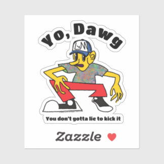 Aanpasbaar 90s Hip Hop Homie T-shirt Vintage Urban Sticker