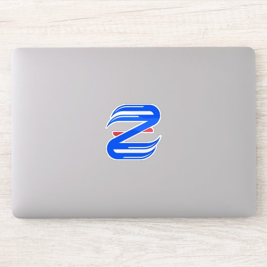 Aanpasbaar atletiekletter Z-team Sticker (Computer)