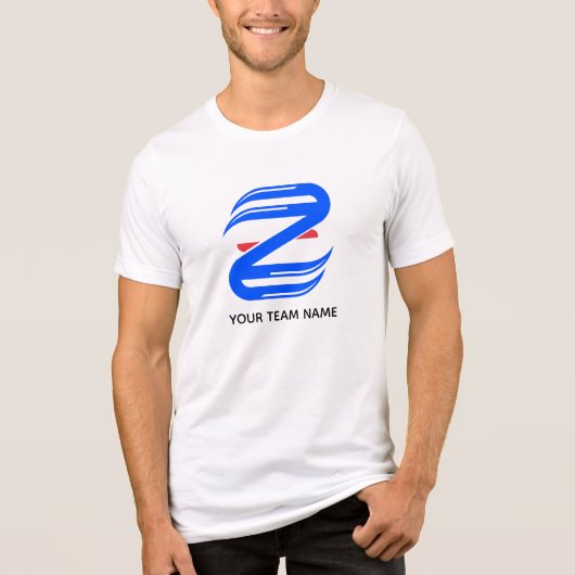 Aanpasbaar atletisch letter Z-team Tri-Blend Shirt (Voorkant)