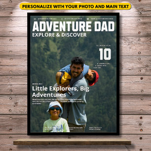 Aanpasbaar Avontuur Papa Tijdschrift Voeg Uw Foto Poster