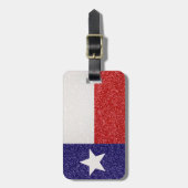 Aanpasbaar bagagelabel Glitter Texas vlag (Voorkant verticaal)