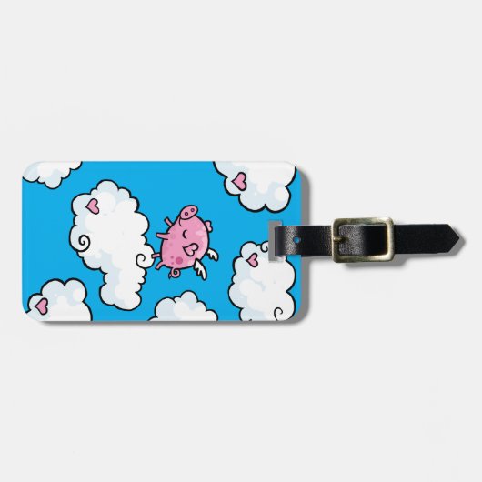 aanpasbaar bagagelabel van vliegende varkens (Voorkant horizontaal)