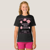 Aanpasbaar Baseball Moeder Team Meisjes T-Shirt (Voorkant volledig)