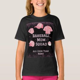 Aanpasbaar Baseball Moeder Team Meisjes T-Shirt