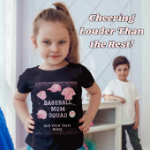 Aanpasbaar Baseball Moeder Team T-Shirt In Roze 