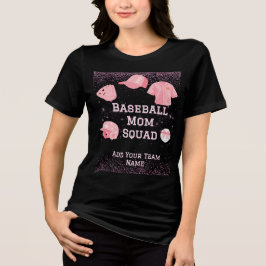 Aanpasbaar Baseball Moeder Team T-Shirt In Roze