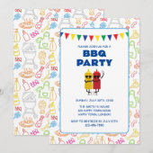AANPASBAAR BBQ FEEST KAART (Voorkant / Achterkant)