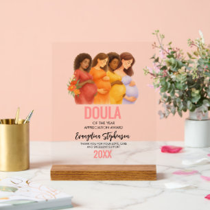 Aanpasbaar Beste DOULA Waarderingscadeau Acryl Bord