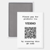 Aanpasbaar betaalplatform QR-code Magneet (Voorkant / Achterkant)
