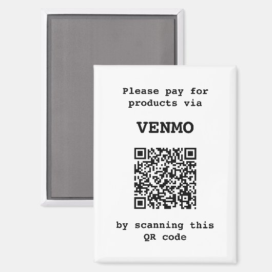Aanpasbaar betaalplatform QR-code  Magneet (Voorkant / Achterkant)