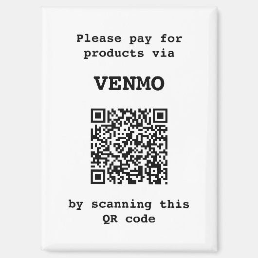 Aanpasbaar betaalplatform QR-code  Magneet (Voorkant)