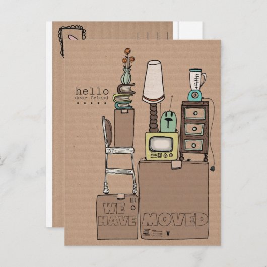 aanpasbaar bewegend briefkaart (Voorkant / Achterkant)