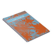 Aanpasbaar blauw en oranje blad notitieboek (Rechterzijde)