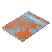 Aanpasbaar blauw en oranje blad notitieboek (Linkerzijde)
