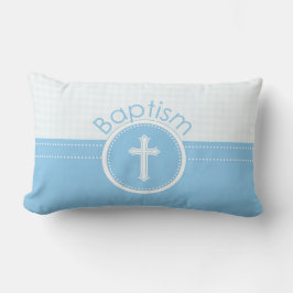 Aanpasbaar, Blauwe Jongen Kind van God Doop Kussen