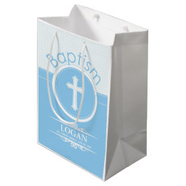 Aanpasbaar, Blauwe Jongen Kind van God Doop Medium Cadeauzakje