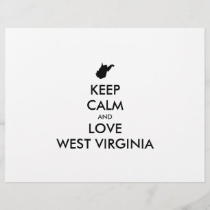 Aanpasbaar BLIJF KALM en HOU VAN WEST-VIRGINIA Flyer