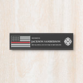 Aanpasbaar brandweer logo deurbordje (Voorkant)