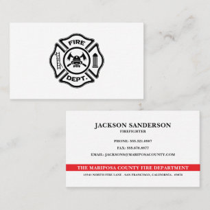 Aanpasbaar brandweer logo visitekaartje