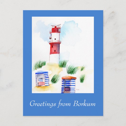 Aanpasbaar Briefkaart van Borkum (Voorkant)