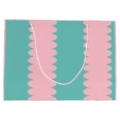 Aanpasbaar, bubblegumroze, blauwgroen,  groot cadeauzakje (Achterkant)