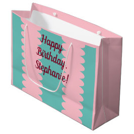 Aanpasbaar, bubblegumroze, blauwgroen,  groot cadeauzakje