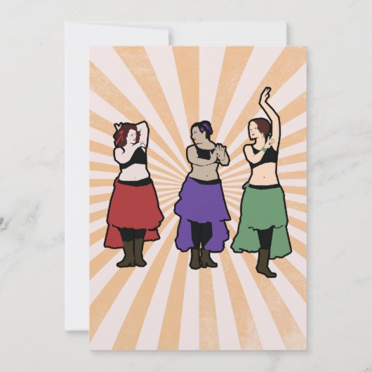 Aanpasbaar 'buikdansevenement' kaart (Achterkant)