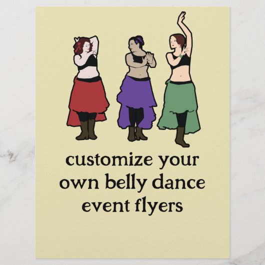 Aanpasbaar 'buikdansfeesten' flyer (Voorkant)
